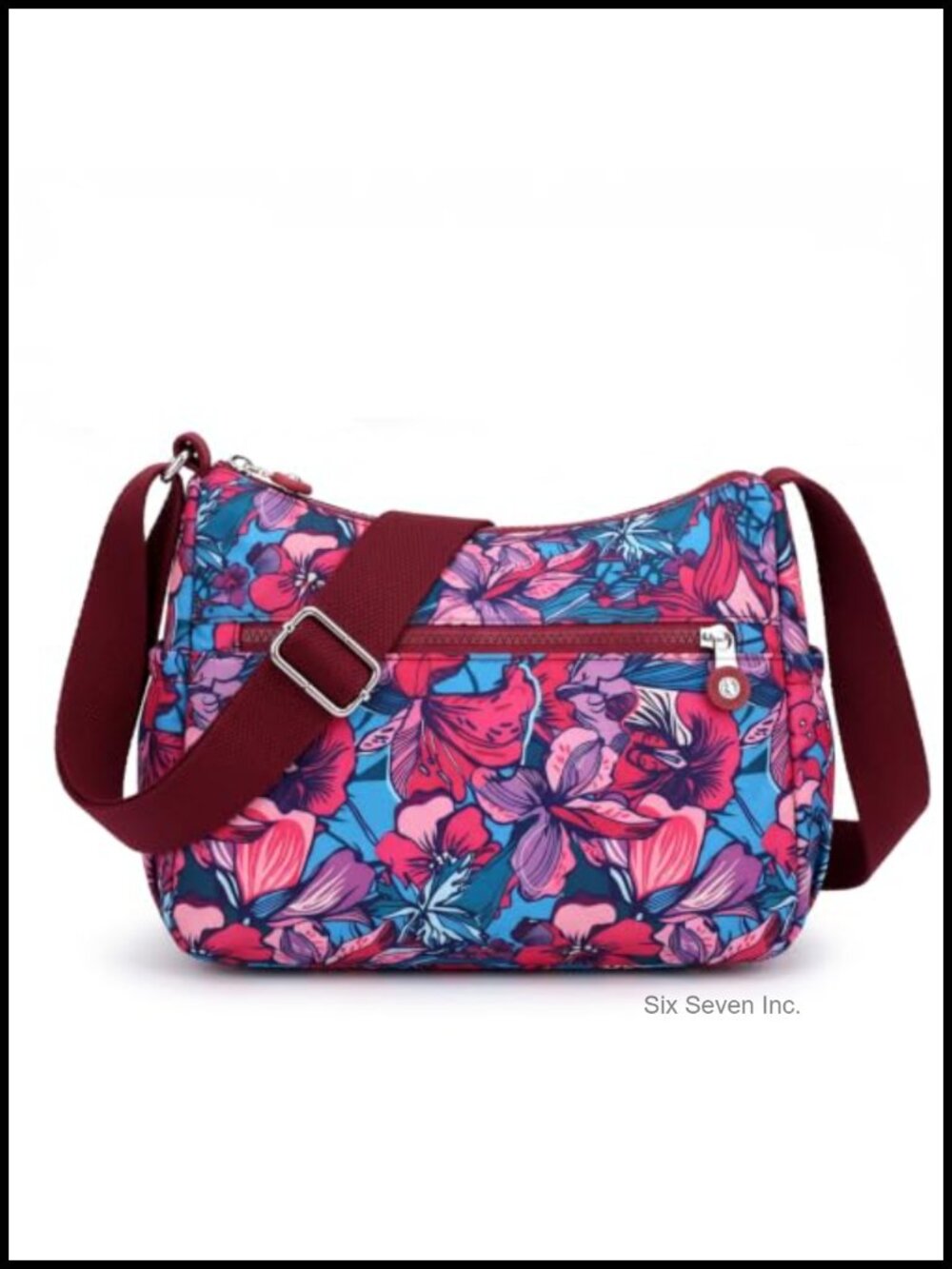 Women's Nylon Crossbody Bag Multi-Pocket Waterproof Shoulder Purse - Picture 4 of 5